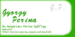 gyorgy perina business card